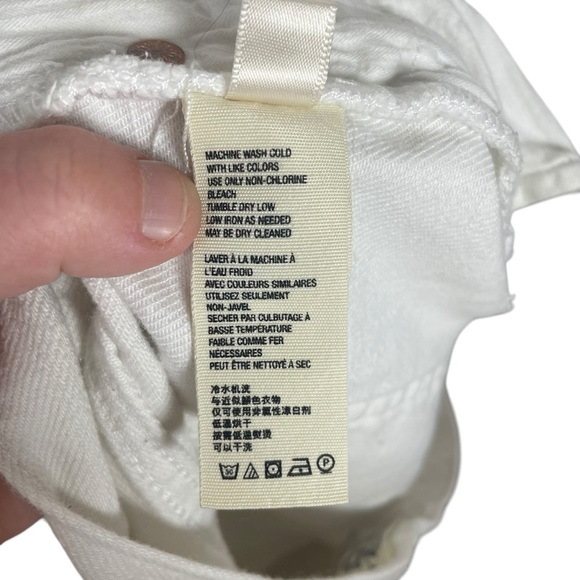 Free People Loving Good Vibrations Denim Shorts in White Size 28 - Picture 11 of 16